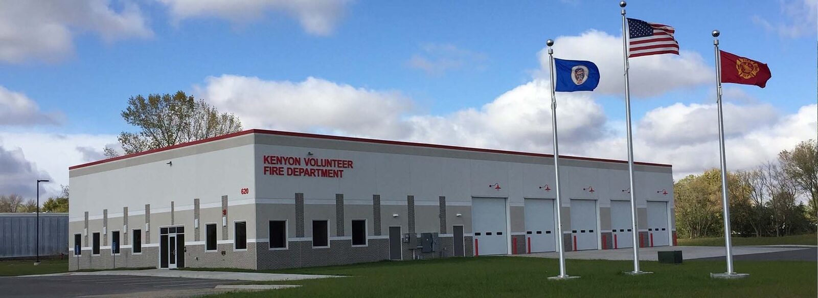 The Kenyon Volunteer Fire Department station on Centennial Drive